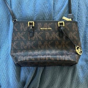 Michael Kors black and brown crossbody